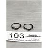 Image 1 : Two 925 Sterling Silver Stackable Wave Rings With Clear Stone - Both Size 6 - Tested