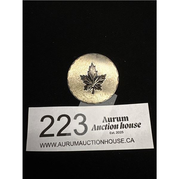 1950s Forstar Sterling Silver Maple Leaf Brooche 1.5" Diameter
