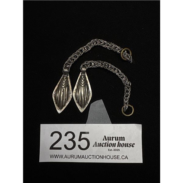 2 Unusual Persian Metal/Silver Drops/Tassels