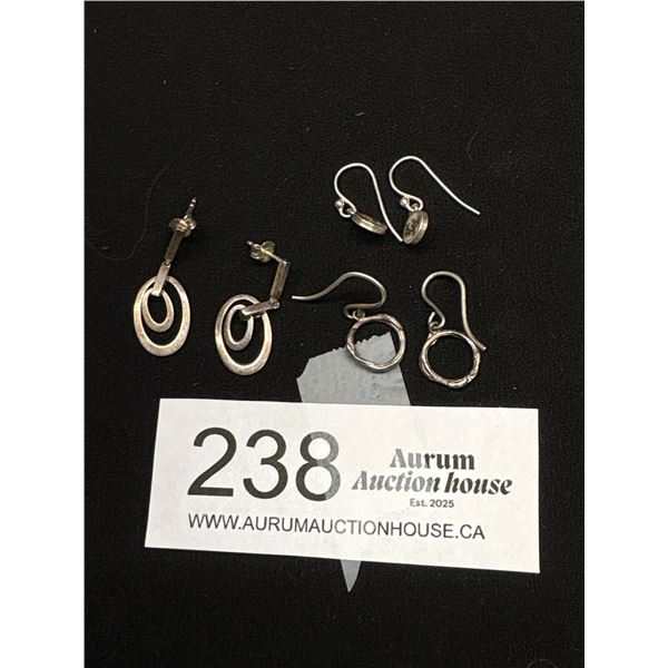 Pairs of Sterling Silver Earrings