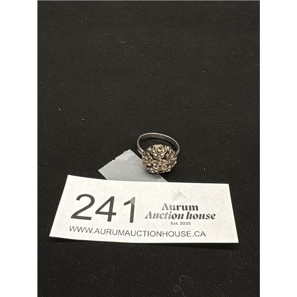 1930s Sterling + Marusite Ring