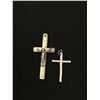 Image 2 : 2 Sterling + Mophell Crosses Antique