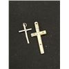 Image 3 : 2 Sterling + Mophell Crosses Antique