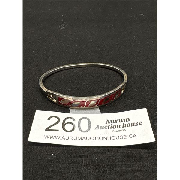 Shell + Enamel Inlay Bracelet