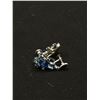Image 2 : Sterling + Blue Rhinestone 50s Earrings