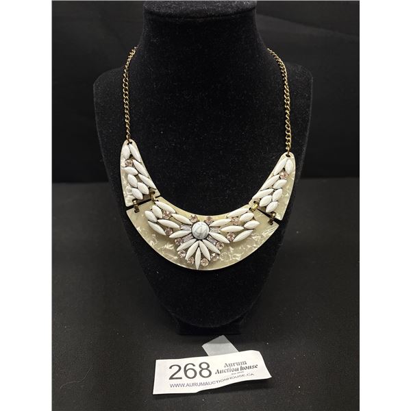 Vintage Exceptional Design Choker Necklaec Self Adjustible Silver w/ Beads Bangle/Bracelet