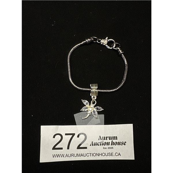 Lovely Silver Plated Charm Bracelet