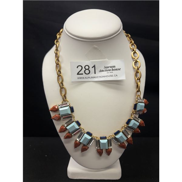 Vintage Art Deco Design Glass Necklace