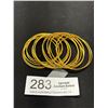 Image 1 : 18 Gold Plated Bangles, Small Wrist Size