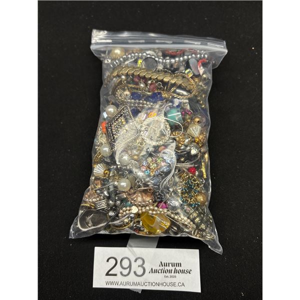 Small Bag of Misc Jewelry + Parts