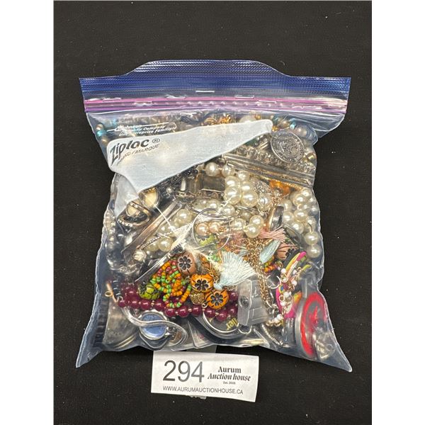 Bag of Misc Jewelry + Parts