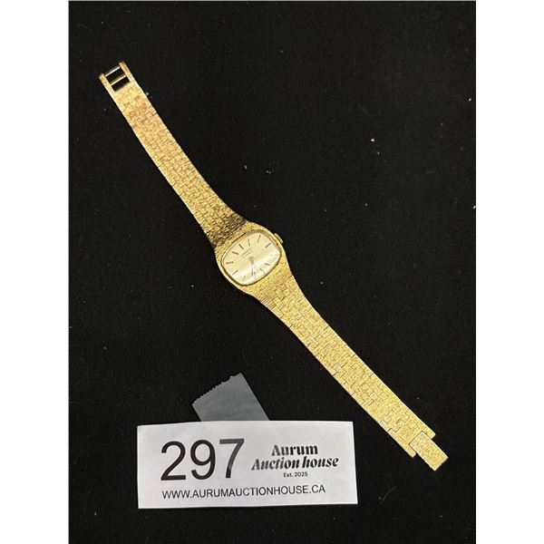 Vintage Gold Plated Cardinal Watch, 17 Jewels, Shock Proof, Manual Wind Up, In Working Order