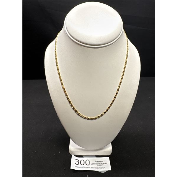 Gorgeous Gold Necklace 18" In Length Marked OG on Each End