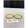 Image 2 : Nice 4 Vintage Hand Engraved Gold Plated Bangles, Matching Design