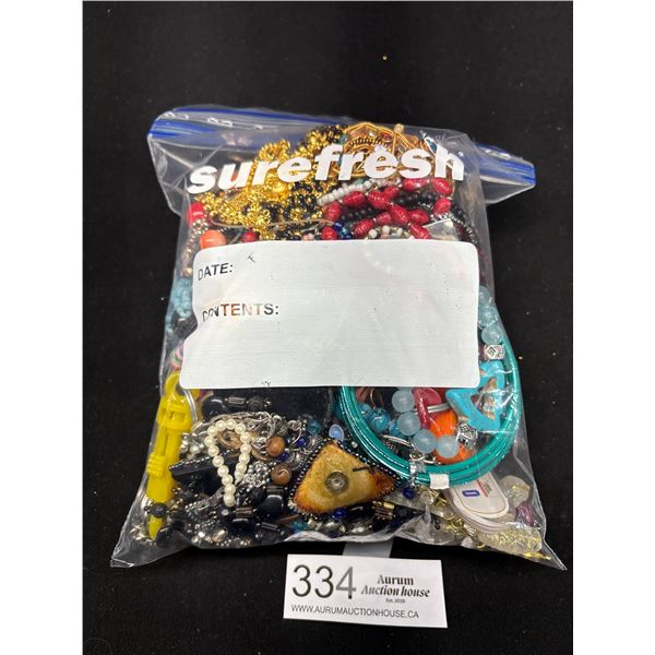 Bag of Misc Jewelry + Parts