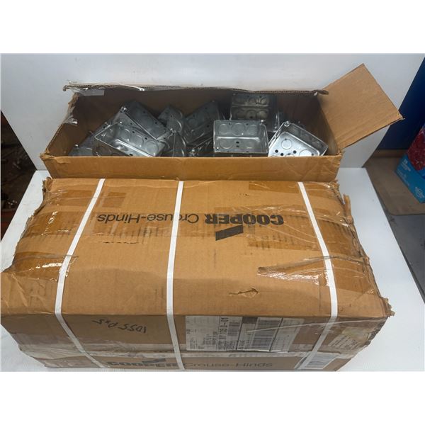 Lot of (2) Boxes / 50 Per Box Cooper Crouse-Hinds #TP414 4" SQUARE OUTLET BOXES