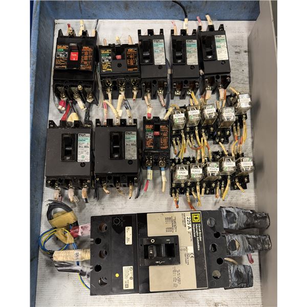 Lot of Misc. Fuji & Square D Circuit Breakers