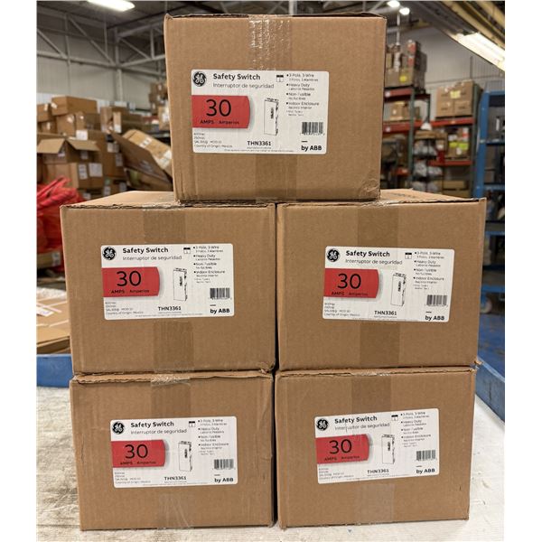 (5) GE #THN3361Non-Fusible Heavey Duty Safety Switches