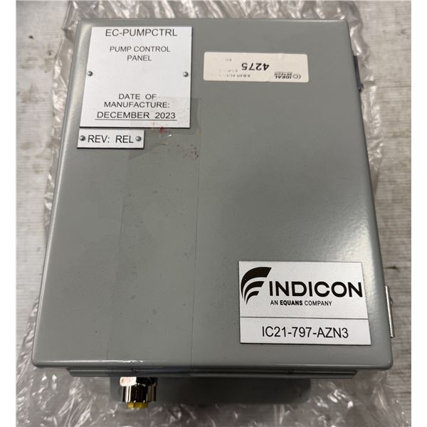 Indicon #EC-PUMPCTRL Pump Control Units w/Nvent Hoffman #A10086CH Cutout Box