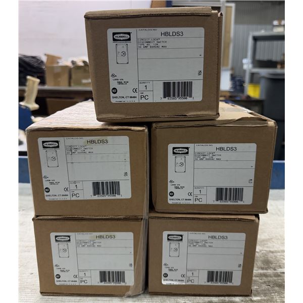 (5) Hubbell #HBLDS3 Disconnect Switches