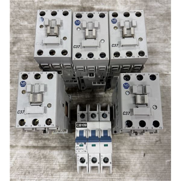 Lot of (6) Allen Bradley Contactors & Circuit Breakers