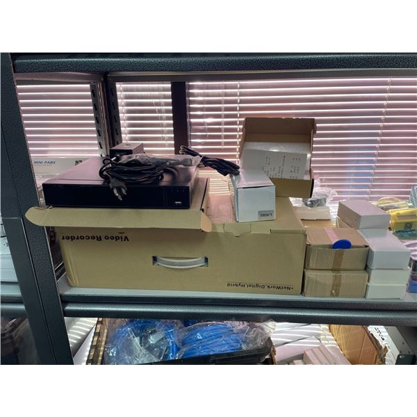 Lot of Assorted Electronics and Accessories Including Video Recorder and Digital Thermostats