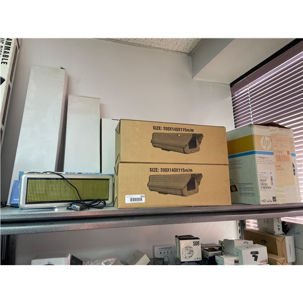 Lot of AssortedÂ Boxes of LED Display and Surveillance CamerasÂ