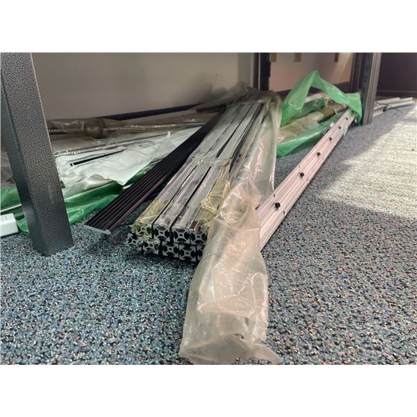 Lot of AssortedÂ Aluminum Extrusions, Linear Rails, and Components