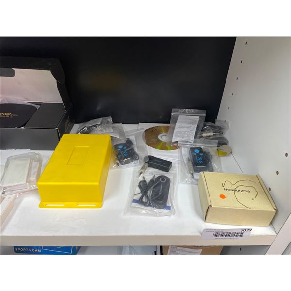 Lot of AssortedÂ Electronics and Components Collection Including Wiring, Sensors, and Accessories