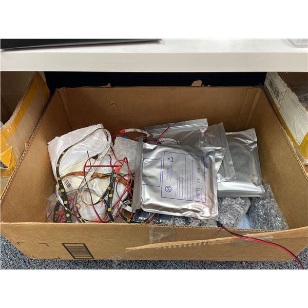 Lot of Assorted LED Light Strips and Components with Controllers