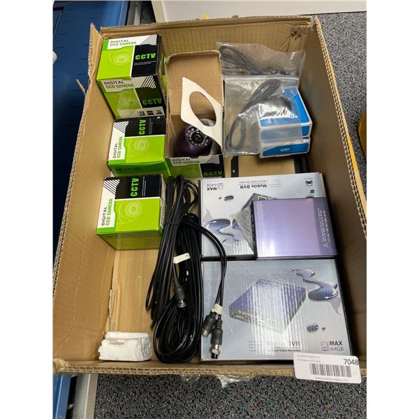 Lot of AssortedÂ Surveillance Equipment Including Digital CCD Cameras and Mobile DVR Units