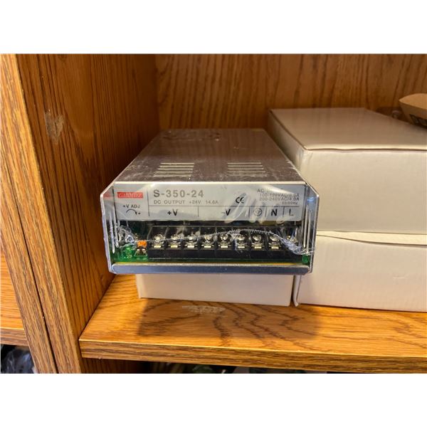 Lot of AssortedÂ Mean Well S-350-24 DC Power Supply 24V with Additional GearMo Adapter and Media