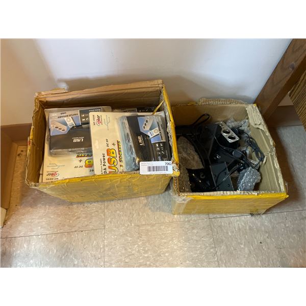 Lot of AssortedÂ Multiple Electronic USB Power Socket Devices and Components