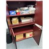 Image 1 : 36inx20inx57-1/2in Wooden Storage Cabinet With Contents