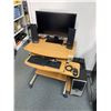 Image 4 : Complete Desktop Computer Setup with Desk, Monitor, Speakers, Keyboard, and Tower