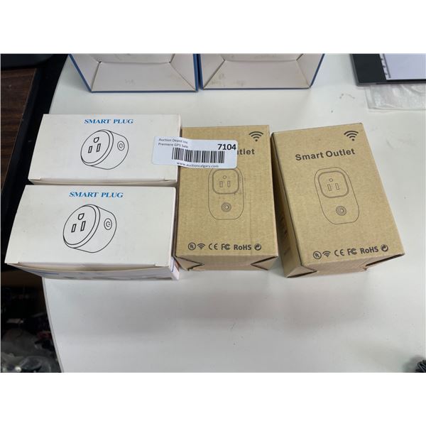 Lot of 4Â  Smart Plugs and Outlets With Wi-Fi Compatibility