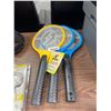 Image 1 : Lot of 3 Electric Insect Swatters with Mesh Design and Plastic Handles