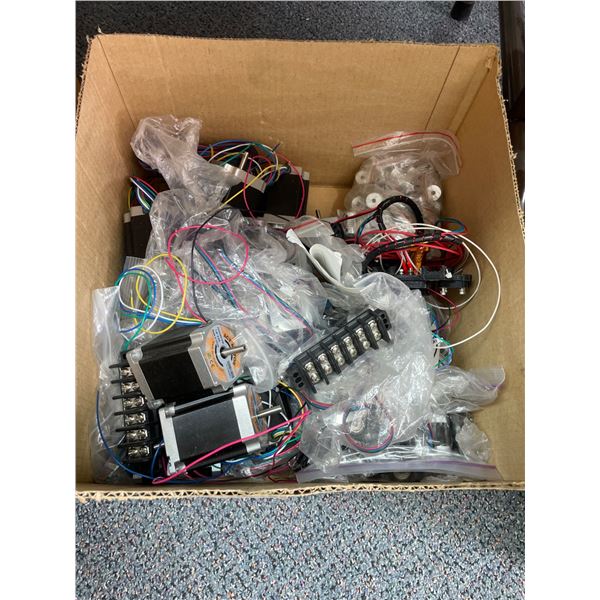 Lot of AssortedÂ ACT Motor 23HS8630B Stepper Motors and Wiring Components Lot