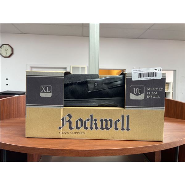 Rockwell Men's Slippers, XL, Memory Foam Insole