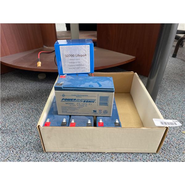 Power-Sonic PS-1270 F1 12V Battery and 32700 LifePO4 Battery Pack Bundle