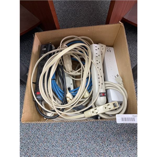 Lot of AssortedÂ Power Strips and Electrical Cables
