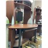 Image 3 : 48in Corner Wood Computer Desk With Shelving and Frosted Panels