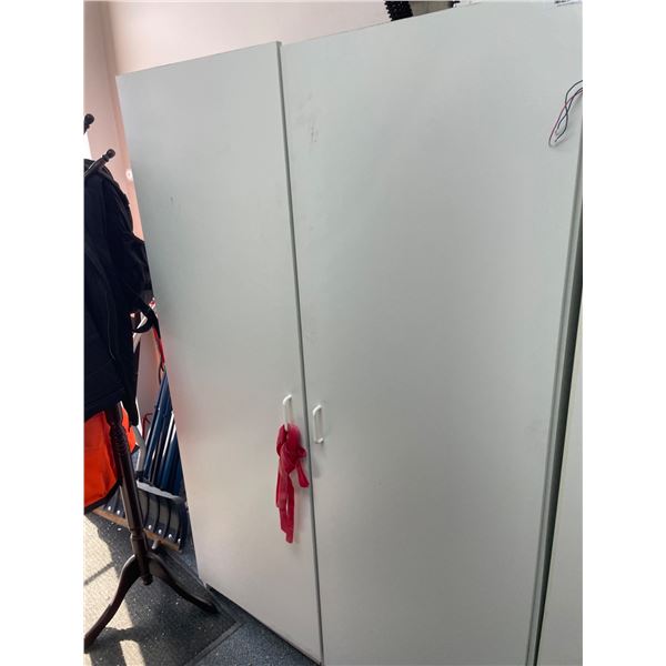 48inx20inx72in White Storage Cabinet with Shelving