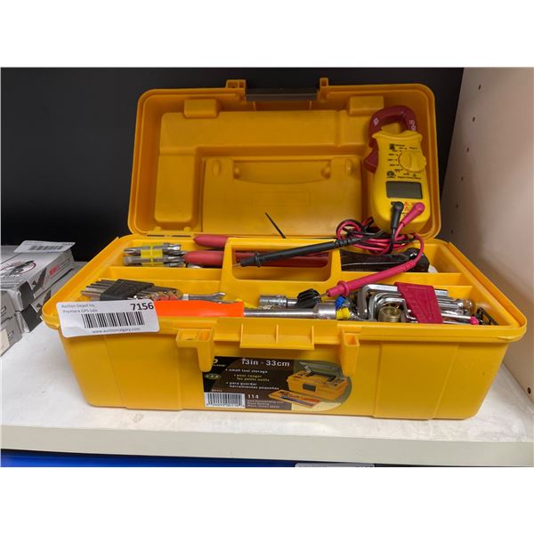 Comprehensive 34-Piece Tool Kit With Digital Clamp Multimeter