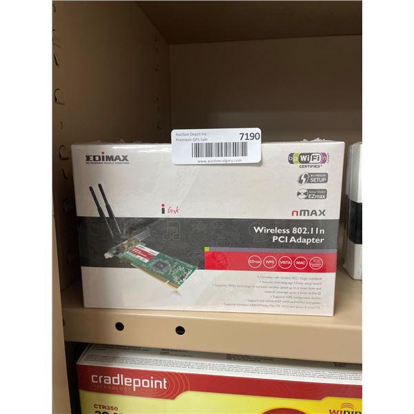 Lot of 5 Edimax Wireless 802.11n PCI Adapter iMAX Model EW-7722In