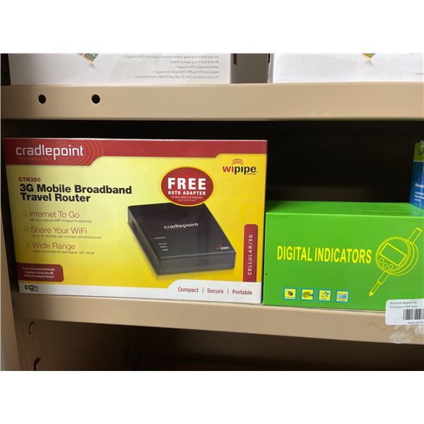 Lot of Assorted Cradlepoint CTR500 Mobile Broadband Travel Router and Various Networking Devices