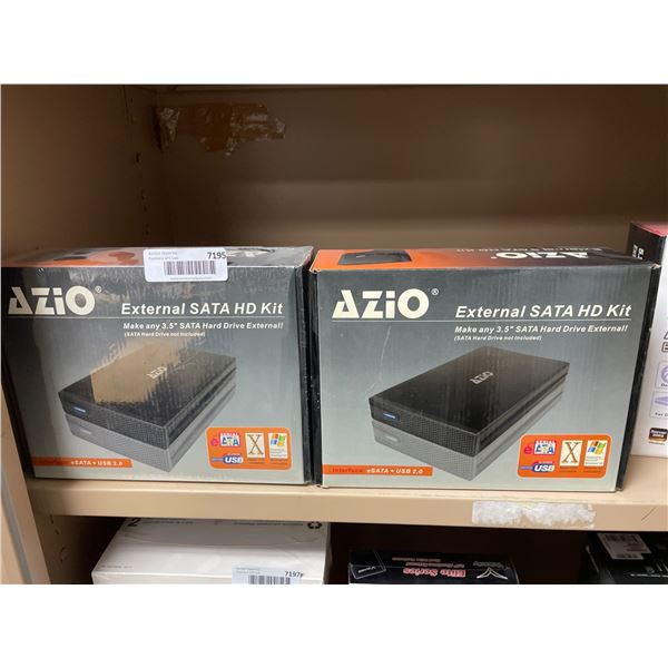 Lot of 2 Azio External SATA HD Kit With eSATA and USB 2.0 Interface