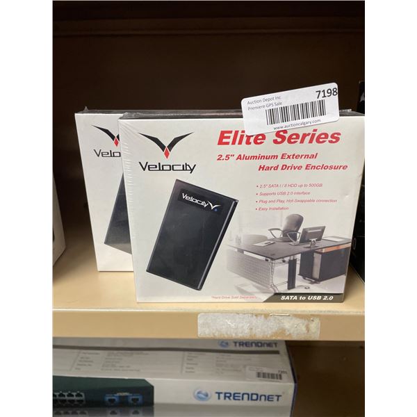 Velocity Elite Series 2.5 Inch Aluminum External Hard Drive Enclosure