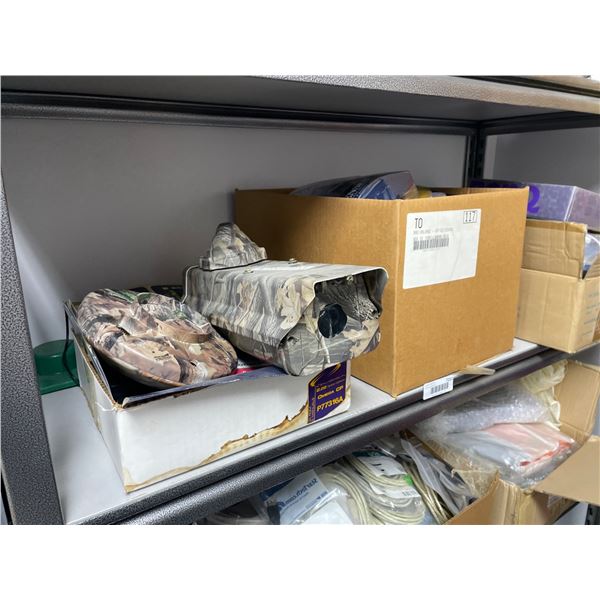 Lot of AssortedÂ Items Lot Including Megaphone, Camouflage Item, and Tools