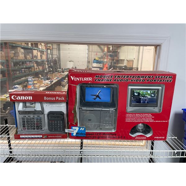 Canon Calculator Bonus Pack and Venturer Mobile Entertainment System